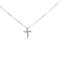 Pendente Mirco Visconti Donna Girocollo croce in Oro Diamante 0.03 Ct AZ78/10 - AZ78/10